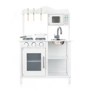 Wooden kitchen with accessories