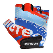 Meteor Kids XS Map blue cycling gloves