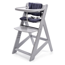 2-in-1 feeding chair grey/dark blue