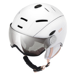 meteor Casque de Ski Snowboard Sport Helmet Homme Femme avec Ceinture  Ajustées d'hiver Fentes d'Aération Mentonnière Rembourrée Clip à Masque de  Ski (XS 48-52 cm, Blanc/Rose) : : Sports et Loisirs