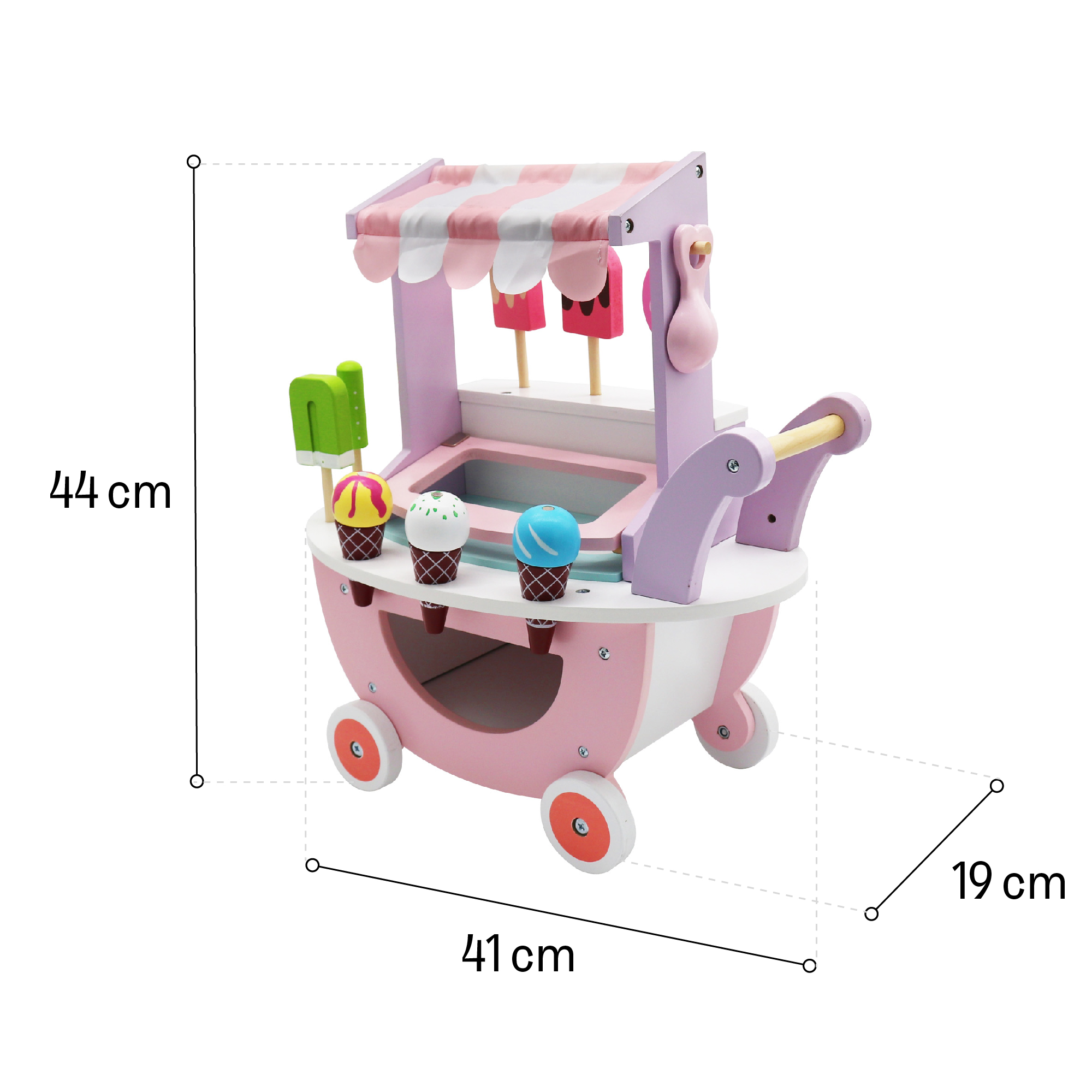 Children's play sales ice cream cart