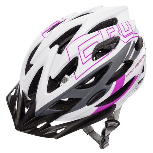 Meteor cycling helmet Gruver S 52-56 cm white/grey/pink