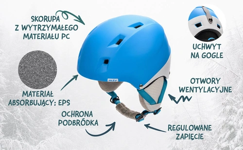 Ski helmet Meteor Kiona M blue/white 55-58 cm