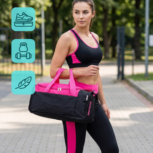 Fitness bag Meteor Nepr 20 l pink/black