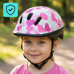 Kids bike helmet KS06 S 48-52 cm Pink hearts
