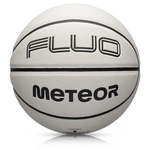 Piłka do koszykówki Meteor Fluo biały/neonowy niebieski 7