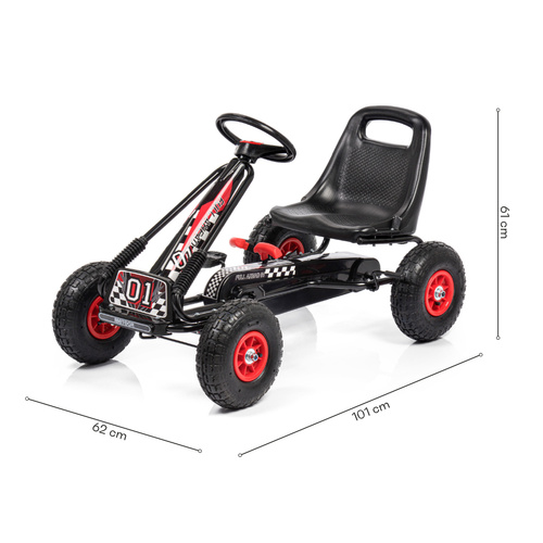Gokart na pedały Meteor GM/15 czerwony