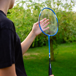 Badminton Set Meteor 2 rackets, 6 ailerons blue