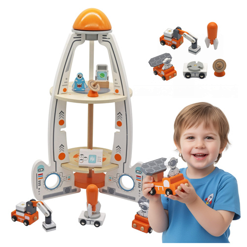 Wooden rocket – space station