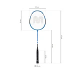 Badminton Set Meteor 2 rackets, 6 ailerons blue