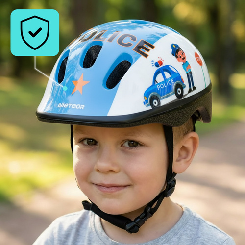 Kids bike helmet KS06 S 48-52 cm Police