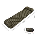 Ultralight mat with pump Meteor 190×56×4 olive