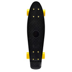 Plastic skateboard Meteor black/yellow/black