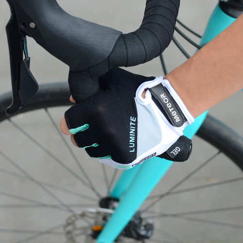 Rękawiczki rowerowe Meteor Gel GX37 XL biały/miętowy