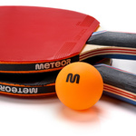 Set of 2 table tennis rackets Meteor Mistral*** and 3 balls