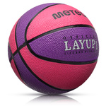 Piłka do koszykówki Meteor Layup 1 różowy/fioletowy