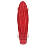 Plastic skateboard Meteor maroon/white/silver