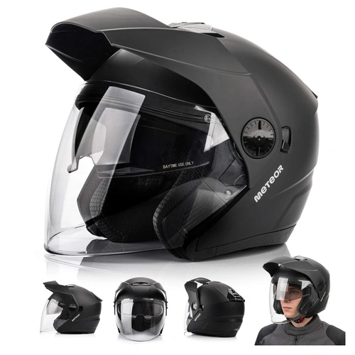 Kask motocyklowy Meteor Hekato XL 61 cm czarny