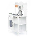 Drewniana kuchnia z akcesoriami biały