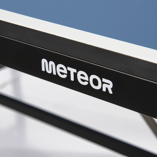 Zestaw stół do tenisa stołowego Meteor niebieski plus siatka rollnet, 2 rakietki, 3 piłeczki