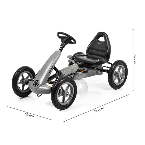 Gokart na pedały Meteor GM/1904 ciemny szary