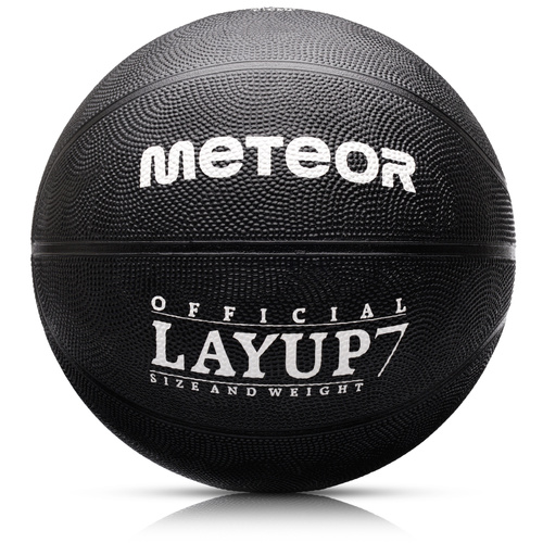 Piłka do koszykówki Meteor Layup 7 czarny