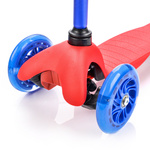 METEOR SCOOTER THREE-WHEEL WITH LED WHEELS red - blue
