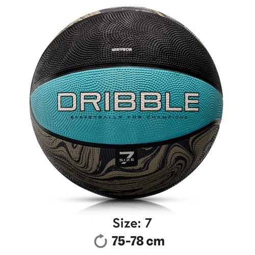 Piłka do koszykówki Meteor Dribble niebieski