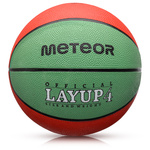 Piłka do koszykówki Meteor Layup 4 czerwony/zielony