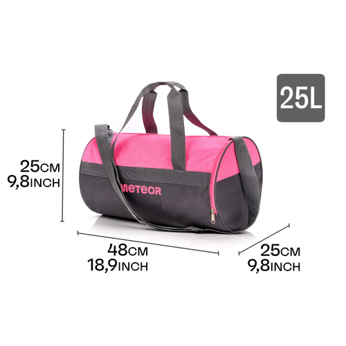 Torba fitness Meteor Siggy 25 l różowy/szary