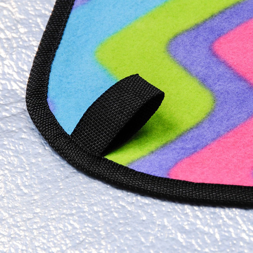 Picnic Blanket Meteor XL 180x200 cm Multicolour Zigzag