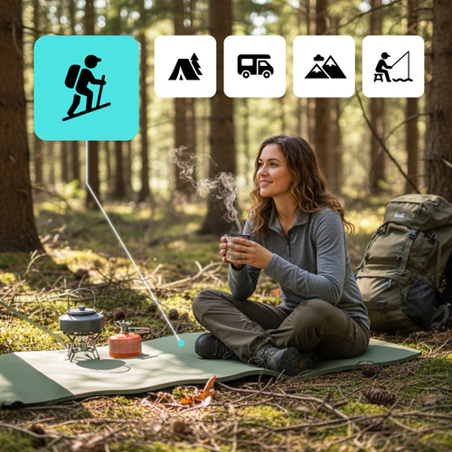 Eva foam camping mat Meteor 200x50x0,5 cm sea-green