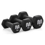 Cast Iron Dumbbell Set with Stand Meteor 3 / 2 / 1 kg