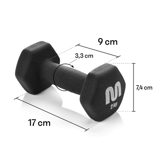 Zestaw hantli żeliwnych 2x2 kg Meteor