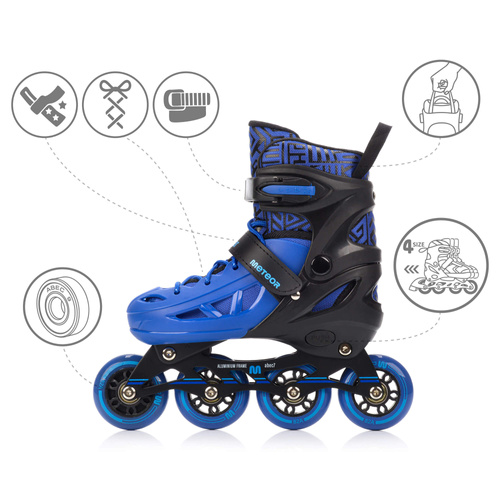 Inline skates Meteor Loky S 30-33 black/blue