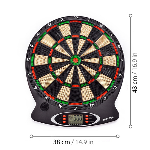 Electronic dartboard Meteor 18 games, 8 players