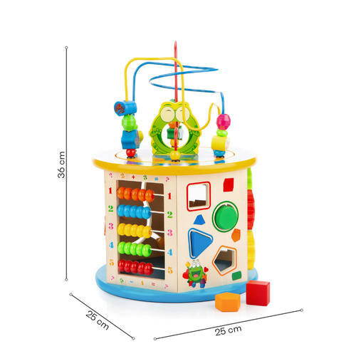 Wooden educational cube