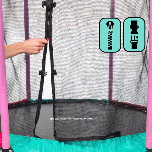 Trampolina dla dzieci Meteor TRP-55 150 cm różowy