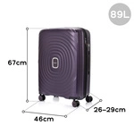 Średnia Walizka SwissBags Echo 67cm Fioletowa