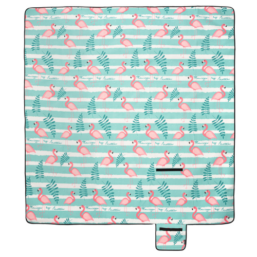Picnic Blanket Meteor 2XL 200x200 cm flamingos
