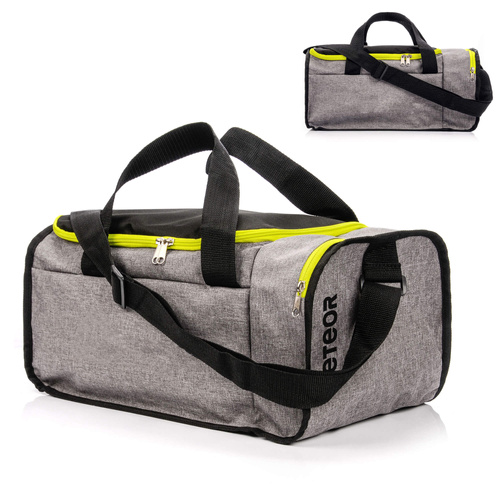 Torba fitness Meteor Nepr 20 l szary melanż/neonowy zielony