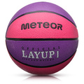 Piłka do koszykówki Meteor Layup 1 różowy/fioletowy