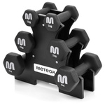 Cast Iron Dumbbell Set with Stand Meteor 3 / 2 / 1 kg