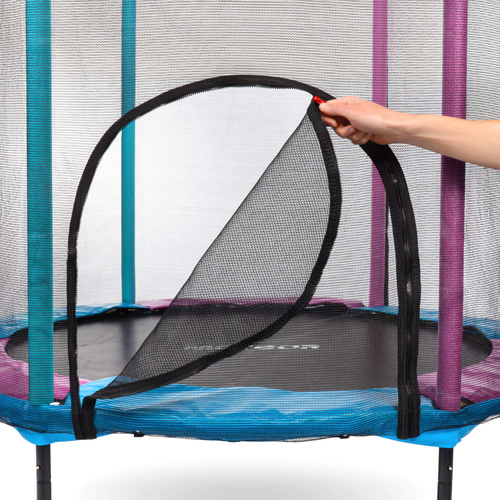 Trampolina dla dzieci Meteor TRP-65P 140 cm różowy/jasny niebieski