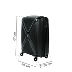 Średnia walizka SwissBags Cross-Box 67 cm czarny