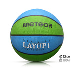 Piłka do koszykówki Meteor Layup 1 niebieski/zielony