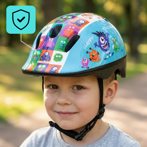 Kask rowerowy dla dzieci Meteor KS06 S 48-52 cm Happy monsters