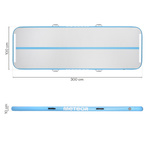 Inflatable air track Meteor 300 cm light blue