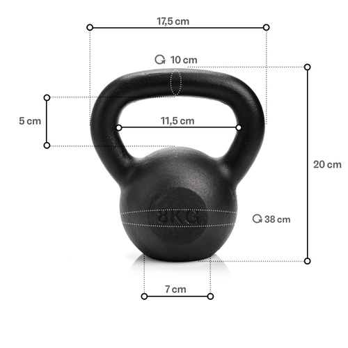 Kettlebell żeliwny Meteor 8kg