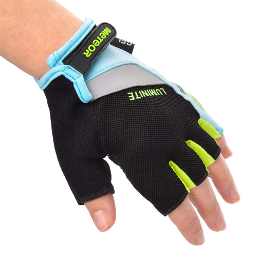 Rękawiczki rowerowe Meteor Gel GX38 XL niebiesko-zielony